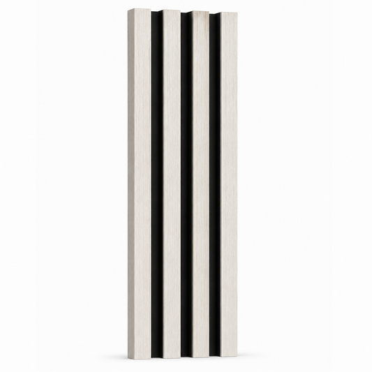Panel Decorativo WPC Pared Blanco Puro 290x16cm WPC-016