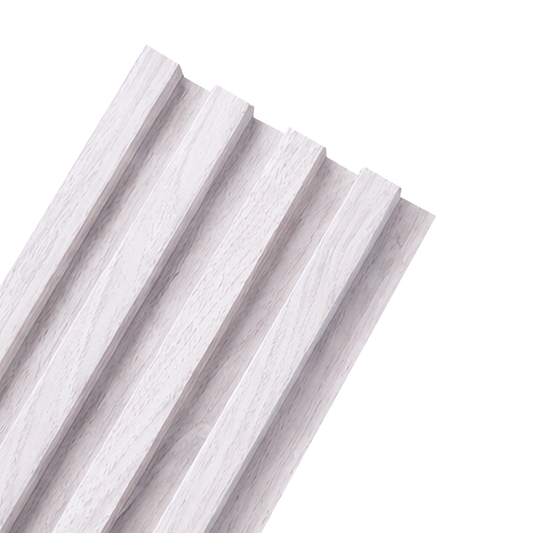 Panel Decorativo WPC Pared Blanco Crema 290x16cm WPC-015