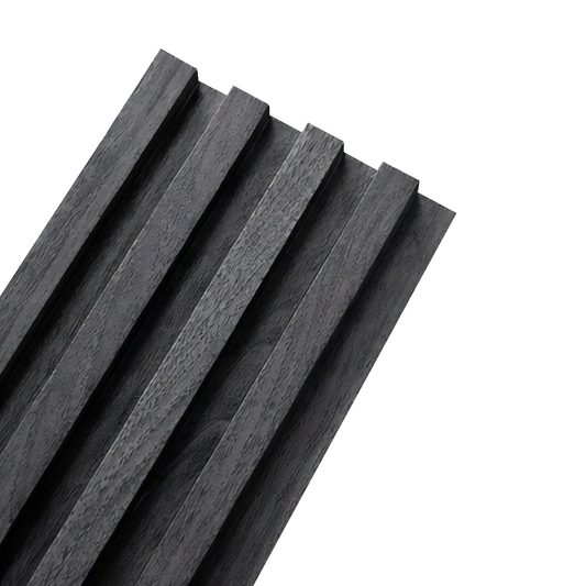 Panel Decorativo WPC Pared Negro Grafito 290x16cm WPC-005
