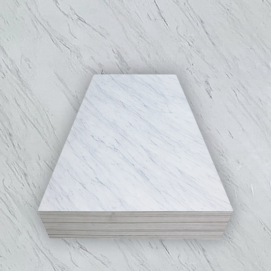 Plancha PVC Mármol Blanco Liso 122x244cm 3mm UV-006