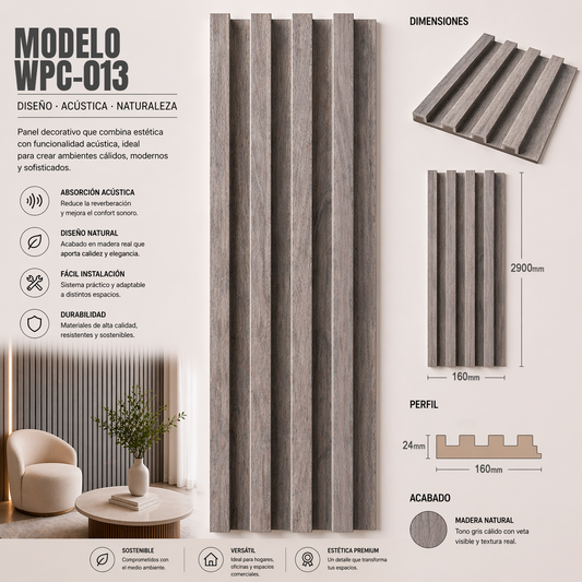 Wall Panel WPC Modelo WPC-013