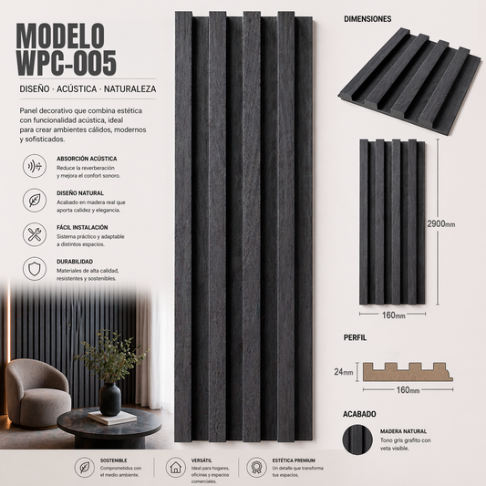 Wall Panel WPC Modelo WPC-005