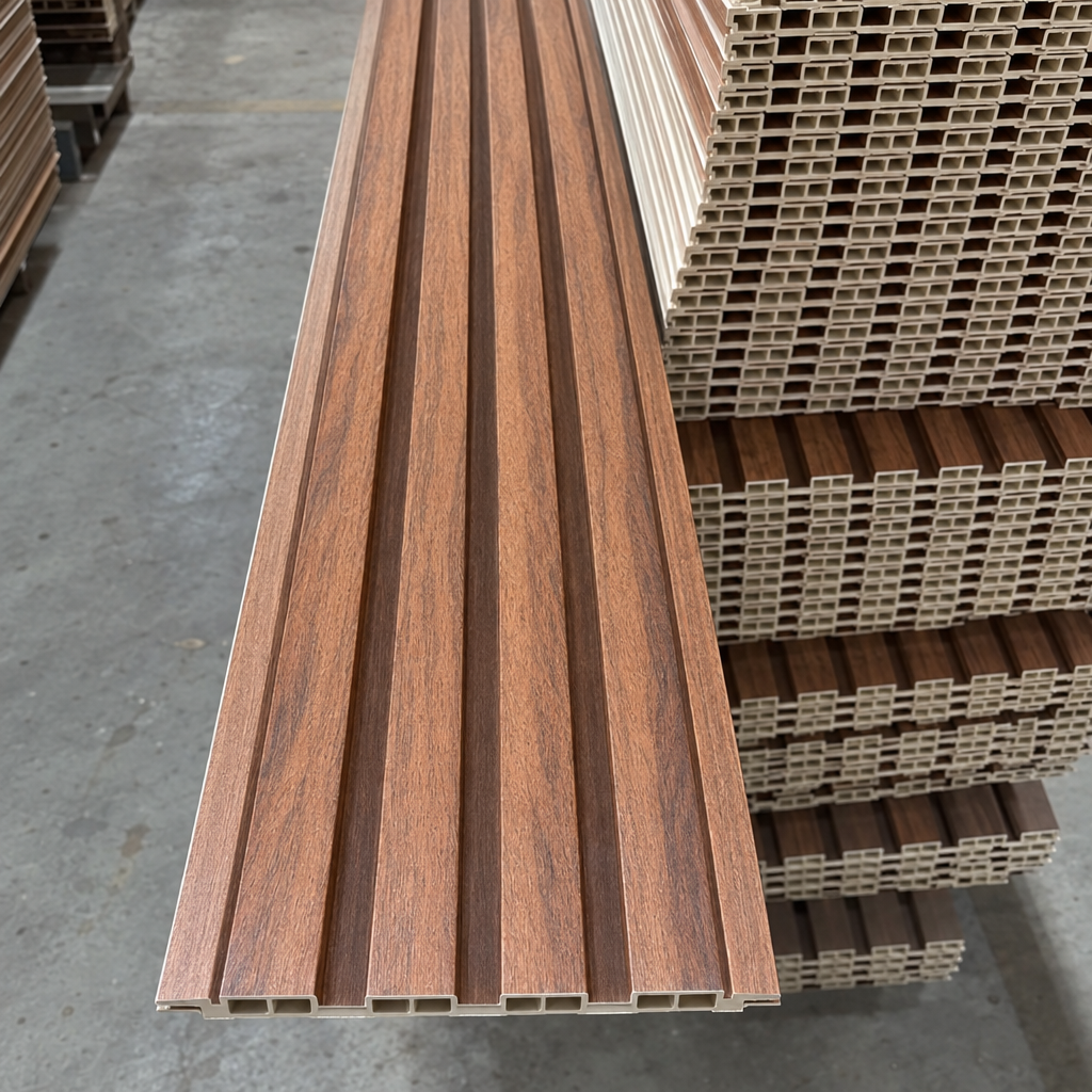 Wall Panel Flat WPC nogal cobrizo veteado 006 – bodega 1