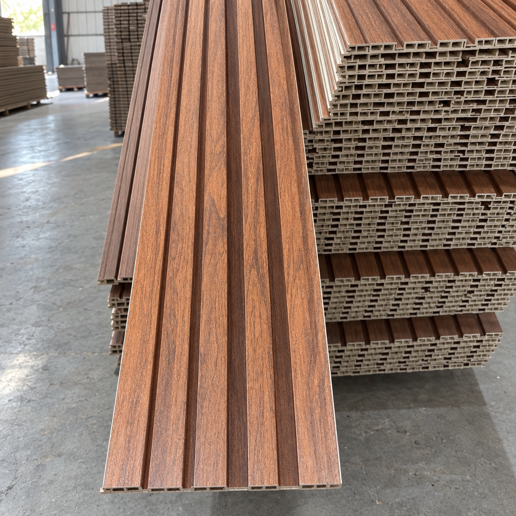 Wall Panel Flat WPC nogal cobrizo veteado 006 – bodega 4