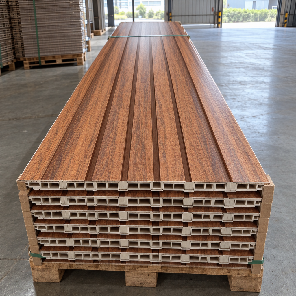 Wall Panel Flat WPC nogal cobrizo veteado 006 – bodega 5