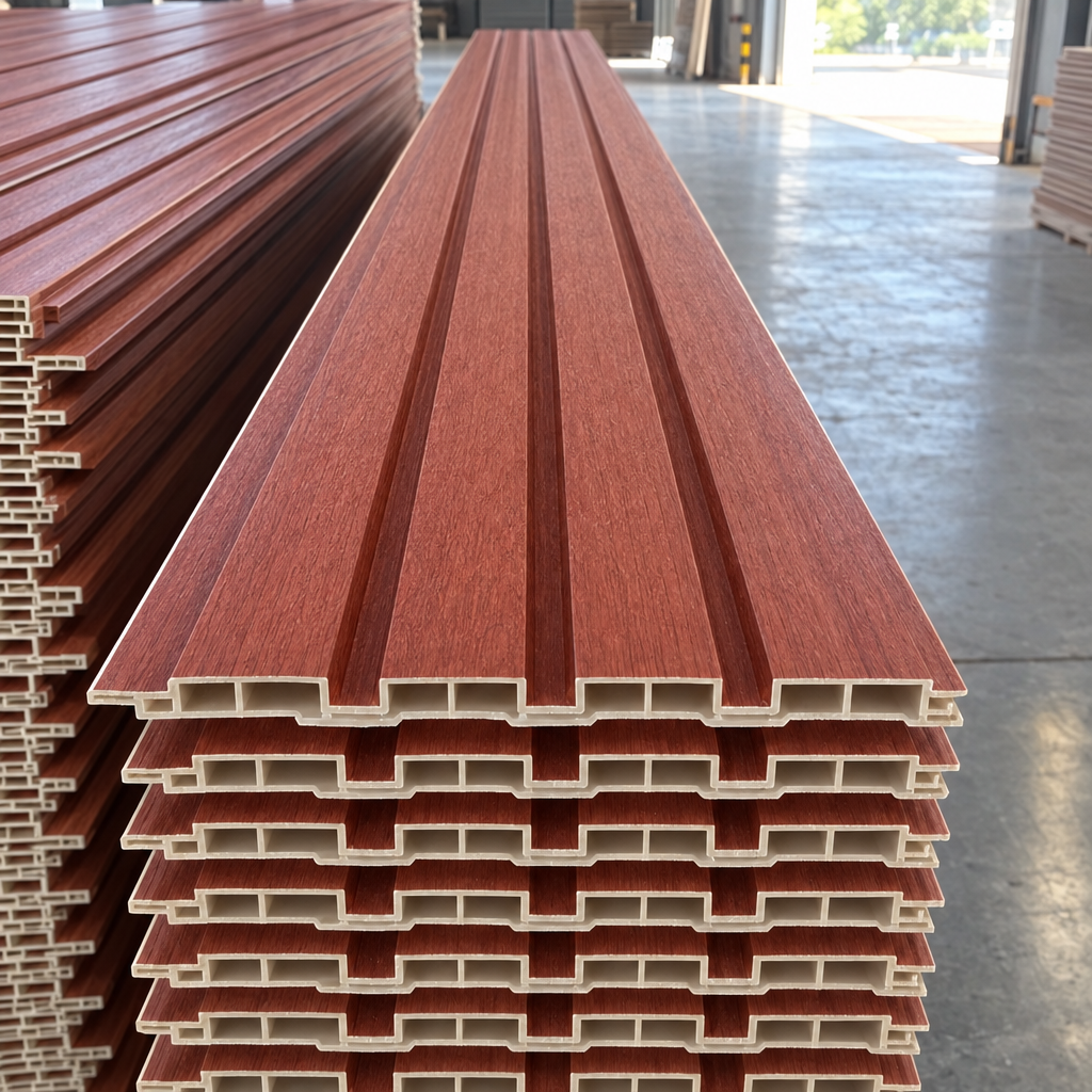Wall Panel Flat WPC caoba rojiza 011 – bodega 2