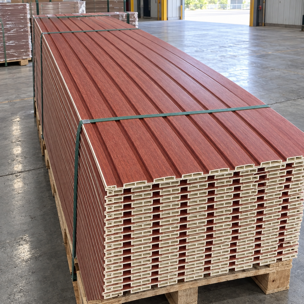 Wall Panel Flat WPC caoba rojiza 011 – bodega 5